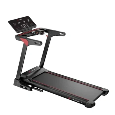 Afbeelding van JASPORT L3 Loopband voor thuis inklapbaar, stil veerdemping, Bluetooth Kinomap &amp; Zwift compatibel, 4 PK, tot 20 km/uur, 18% hellingshoek, loopvlak van 1400x480 mm, 130 kg, inclusief borstband