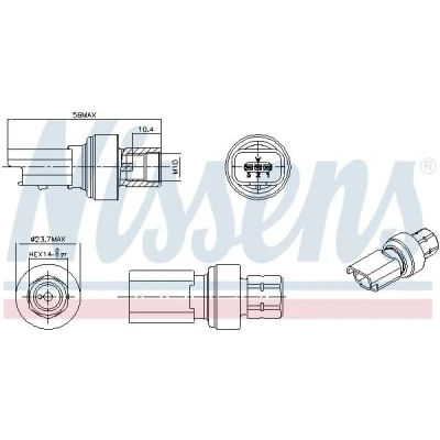 Afbeelding van Nissens Airco hogedrukschakelaar 301136