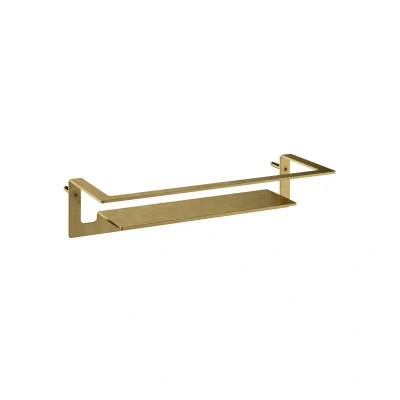 Afbeelding van HotBath Archie Design douchekorf recht Geborsteld Messing PVD ARA20BBP