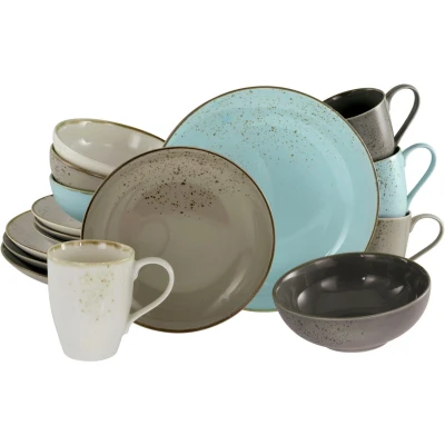 Afbeelding van CreaTable Combi servies NATURE COLLECTION Scandic (set, 16 delig)