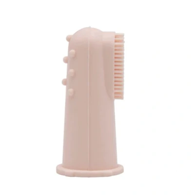 Afbeelding van Difrax Baby Siliconen Vingertop Tandenborstel Roze 5+ maanden