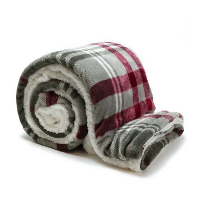 Afbeelding van Unique Living Larsson plaid 150x200cm grey/red