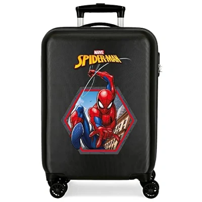 Afbeelding van Spiderman ABS jongens kinderkoffer 55 cm zwart