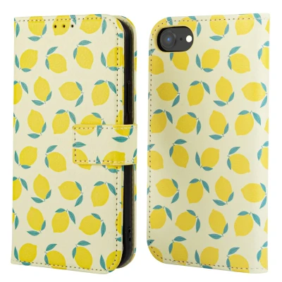 Afbeelding van Apple iPhone 16e Hoesje Kunstleder imoshion Bookcase Citrus Dream Telefoonhoesje