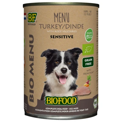 Afbeelding van Bf Organic Menu 400 g Hondenvoer Kalkoen Blik