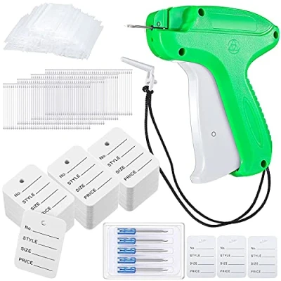 Afbeelding van ZUZGO Etiketteerpistool, nietpistool, vouwsteekpistool, etiketteermachine met 5 reservenaalden, 2000 hechtdraden en 200 kledinglabels