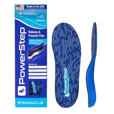 Afbeelding van PowerStep Pinnacle Inlegzolen, orthesen voor verlichting van plantaire fasciitis, orthopedische inlegzolen over de volledige lengte ondersteuning voetboog met matige pronatie #1