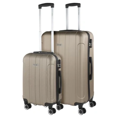 Afbeelding van ITACA Valises. Lot de Valise Rigides 4 Roulettes Grande Taille, soute Avion, Bagages pour Voyages.Ensemble Voyage. Verrouillage à Combinaison 71115, Champagne