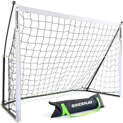 Afbeelding van QUICKPLAY KICKSTER 1,8 x 1,2 m jeugdvoetbaldoel snelle installatie draagbaar voetbalnet voor kinderen, doeltraining en officieel maatdoel 3v3 tuindoel U6&#039;s