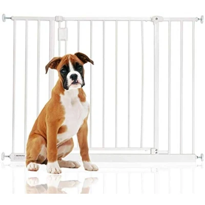 Afbeelding van Bettacare Extra Brede Hondenhek voor in de Gang Assortiment, 97 cm 103 (9 opties beschikbaar), Wit, Traphekje Zonder Boren Hek Huisdieren, Veiligheidsbarrière Puppy&#039;s Gangen en Ruimtes, Gemakkelijke Installatie