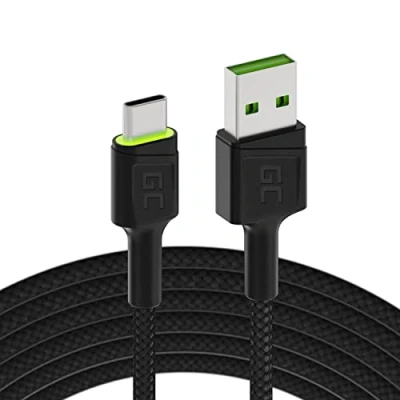 Afbeelding van GC Ray LED 1,2m USB C Kabel Type Nylon Cable Snellaadkabel voor Samsung Galaxy S21 S20 Ultra S10 S9 S8+ Note 20 10 9 8 A80 A71 A70 A50 A42 A41 A31 Huawei Honor P40 P30 P20 P10 P9 Lite