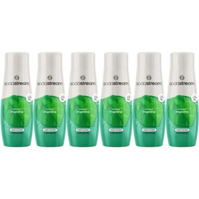 Afbeelding van SODASTREAM Concentrates Pak van 6 suikervrije muntconcentraten Tot 54 liter dranken 440 ml