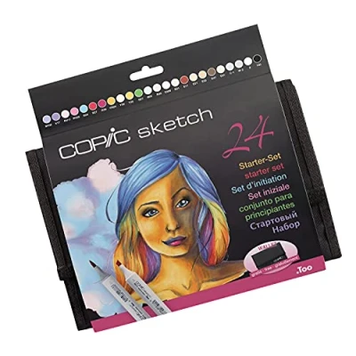 Afbeelding van Copic Sketch Sketches marker portemonnee starterset 24 stukken