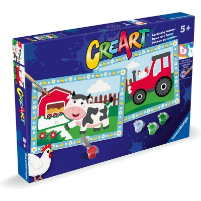 Afbeelding van Ravensburger CreArt Tractor with scenery Schilderen op Nummer