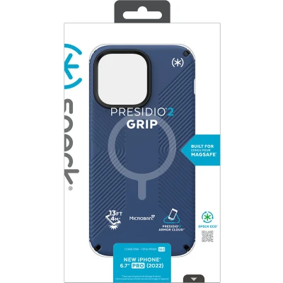 Afbeelding van Speck Presidio2 Grip + MS Apple iPhone 14 Pro Max Coastal Blue with Microban