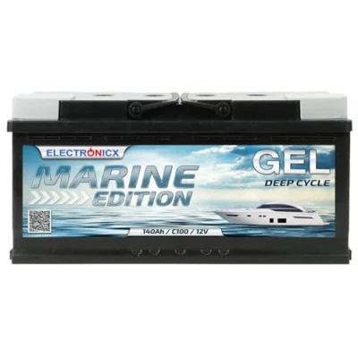 Afbeelding van Electronicx Marine Edition gel Zonneaccu, 12 V, accu voor caravan, camper, boot, 140 Ah
