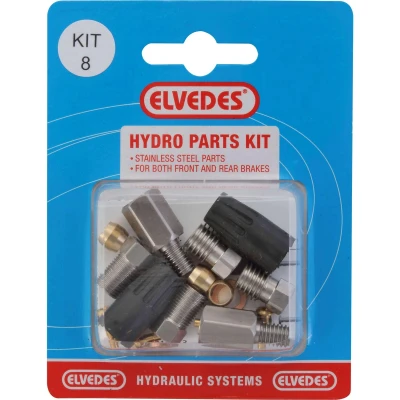 Afbeelding van Elvedes Hydraulische onderdelen Kit 8 M 9 x 1,25 en M6 RVS