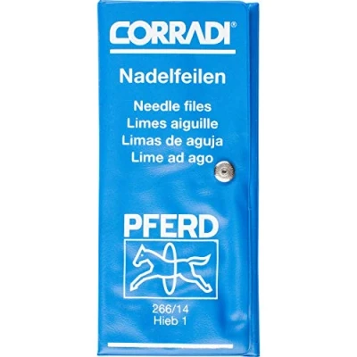 Afbeelding van PFERD 12313062 CORRADI naaldvijlenset Zwitserse kap 1 in PVC roltas Lengte 140 mm stuk(s)