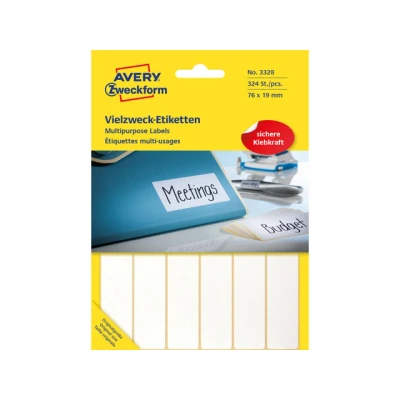 Afbeelding van Avery Handbeschrijfbare etiketten 76 x 19 mm, wit, handbeschrijfbaar,