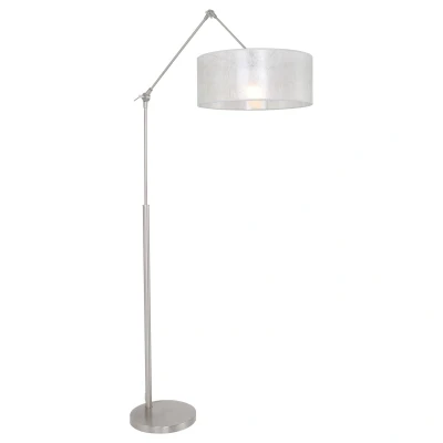 Afbeelding van Steinhauer Gramineus silver shade Vloerlamp Geborsteld staal 9895ST