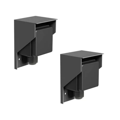 Afbeelding van ledscom.de 2 stuks PIWI opbouwcontactdoos voor buiten, IP44, enkel, antraciet