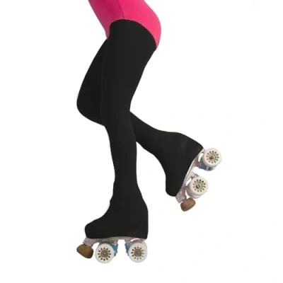 Afbeelding van CALZITALY Pack 1/2 Professionele rolschaats voor meisjes en schaatsen, 70 DEN, huidskleur, zwart, 6 jaar, 8 10 12 Made in Italy, Jaar