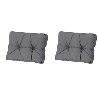 Afbeelding van Madison Florance Rugkussen Panama grey Ca. 43x73 cm Set van 2