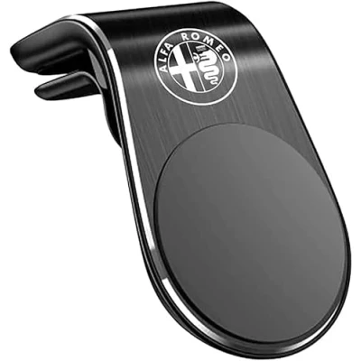 Afbeelding van Auto Telefoon Houder, Voor Alfa Romeo Giulia Giulietta Stelvio Mito 156 159 147 Out Vent Magnetische Metalen GPS Mount Interieur Decoratie Accessoires,Blac k