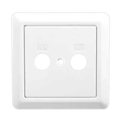 Afbeelding van EDISION Universele afdekking voor antennebussen FPO 200, 2 gaats aansluitdozen TV/R SAT, 80 x mm, wit, compatibel TVT TVE 201, WFO 900 en alle gangbare schakelprogramma&#039;s
