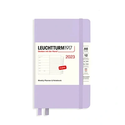 Afbeelding van LEUCHTTURM1917 365894 weekkalender &amp; notitieboek Pocket (A6) 2023, 12 maanden, lila, Engels