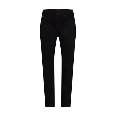 Afbeelding van Tommy Hilfiger Zwarte Straight Fit Jeans voor Heren Essentiële Herenkleding Core Denton Mannen UK Klassieke Stijl Broek Gemaakt van Duurzame Materialen en Katoen, Blauw