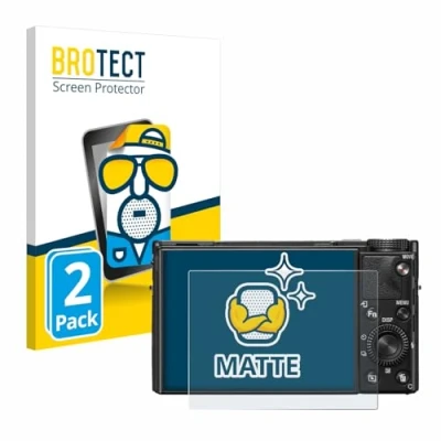 Afbeelding van BROTECT (2 Stuks) Antireflecterende Beschermfolie voor Sony Cyber Shot DSC RX100 VII Anti Glare Screen Protector, Mat, Ontspiegelend