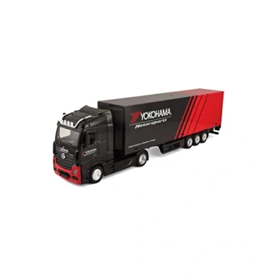 Afbeelding van Bburago B18 31460Y 1:43 Street Fire Haulers met Trailer M B ACTROS GIGASPACE Yokohama, verschillende designs en kleuren
