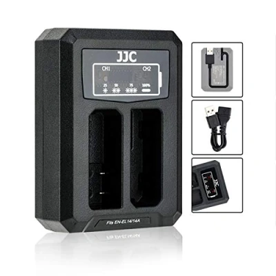 Afbeelding van EN EL14 / EL14A Adapter voor dubbele digitale camera batterijlader met USB kabel Nikon D5600 D5500 D5300 D5200 D5100 D3500 D3400 D3300 D3200 D3100 Df, NL