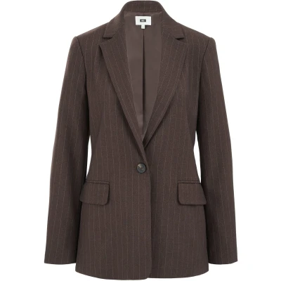Afbeelding van WE Fashion Dames regular fit blazer met krijtstreep