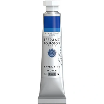 Afbeelding van Lefranc Bourgeois 404962 Extra fijne olieverf met hoogwaardige kunstenaarspigmenten, lichtecht, verouderingsbestendig 20ml Tube, Cobalt Blue Hue