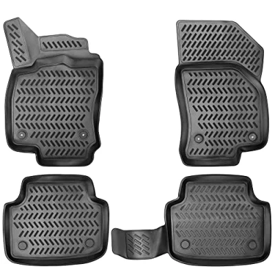 Afbeelding van Design 3D rubberen matten set voor VW Passat B6 bouwjaar 2005 2010 vloermatten met extra hoge rand van 5 cm