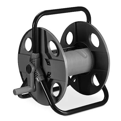 Afbeelding van Relaxdays Tuinslanghaspel slang 30 m Waterslanghaspel Slanghaspel 1/2&quot; zwengel grijs