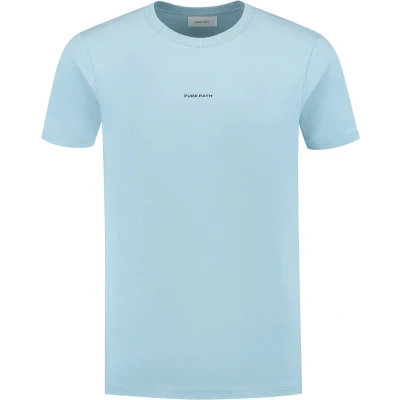 Afbeelding van Pure Path Regular fit T shirts Crewneck SS Lt Blue (24030111 39)