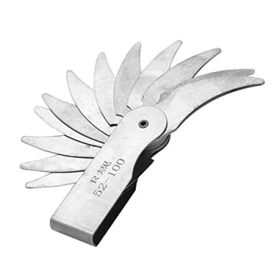 Afbeelding van Radiusmeter, Roestvrijstalen Radiusfreesmeter Extern Intern Concaaf Convex Meetinstrument Met Duidelijke Markering en Roestbescherming(R52 100MM)