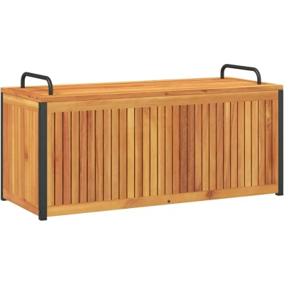 Afbeelding van Kussenbox 110x45x42/53 cm massief acaciahout en staal