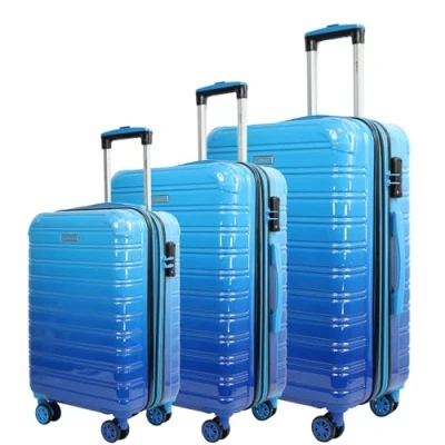 Afbeelding van Blade Kofferset 3 delig uitbreidbaar hardshell koffer trolleys lichte rolkoffer handbagage van ABS + PC met TSA slot 4 spinner wielen delige reiskofferset, blauw, M (Handgepäck),