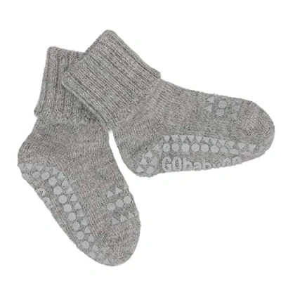 Afbeelding van GoBabyGo ABS Alpacawollen Baby Sokken 6 12 Mnd Grey Melange