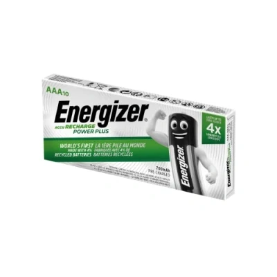 Afbeelding van Energizer Herlaadbare Batterijen Power Plus 700 Aaa/hr03/nh12, Pak Van 10 Stuks