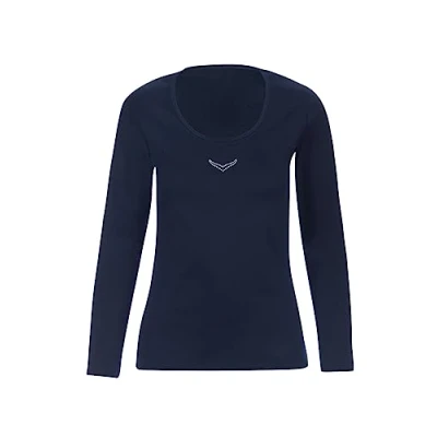 Afbeelding van TRIGEMA Longsleeve shirt met lange mouwen en kristallen (1 delig)