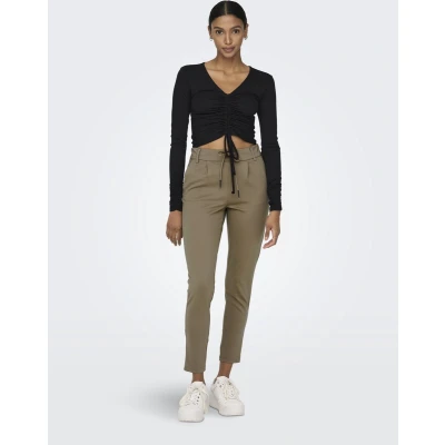 Afbeelding van ONLY Onlpoptrash Life Easy Col Pant Pnt Noos kleding dames, Fossil/Detail:melange, XS / 30L