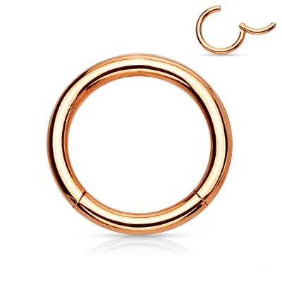 Afbeelding van Piercing ring high quality rose gold plated 1.2 x 10 mm