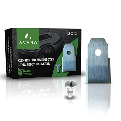 Afbeelding van LERAVA Mes voor grasmaaierrobot, reservemessen, innovatieve schroeven, Husqvarna Automower Robot, Gardena, Yard Force 30 stuks