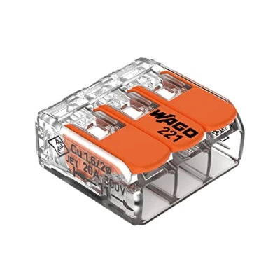 Afbeelding van WAGO 221 413 HEVEL NOTEN 3 Dirigent Compact Splicing Connectors Aantal 50