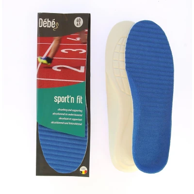 Afbeelding van DEBE Sport &#039;n fit Absorberende en ondersteunende inlegzool van katoenen badstof